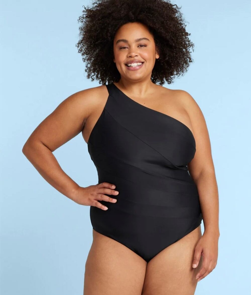 Summersalt Women's Black The Sidestroke One-Piece Swimsuit Size 22 Plus